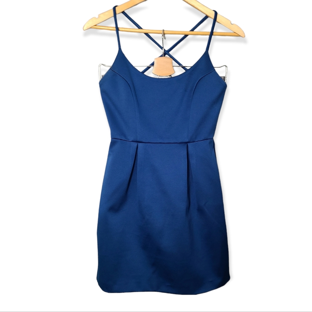 Topshop Scoop Cross Strap Back Prom Dress - Picture 2 of 9